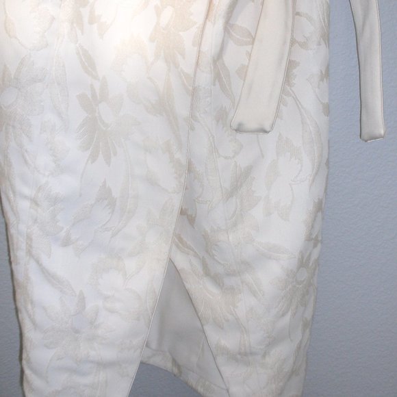 NWT Alexis Isotta Floral Brocade Strapless Wrap Tie Dress XL - Picture 7 of 13